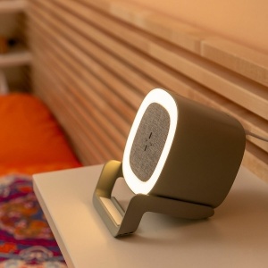 Boxă Bluetooth Inovatoare cu Încărcare Wireless și LED – Portabilă, Multifuncțională, Control Tactil, Lumina Duală, Compatibilă Universal - Img 3