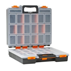 Geantă Organizator Profesională, Adaptabilă cu 16+16 Compartimente, Suport pentru Lacăte, Blocatoare Culisabile - 380x330x120mm - Img 2