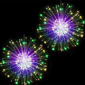 Instalatie De Craciun Tip 5 Focuri De Artificii Decorative, Interconectabila, 500 LED-uri, 8 Moduri De Iluminare, Lungime 5m, Multicolora - Img 1