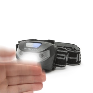 Lampă de Cap COB-LED de Înaltă Putere PHENOM cu Senzor de Mișcare, Rezistentă la Apă, Unghi Ajustabil 60°, Acumulator Li-Ion - Img 1