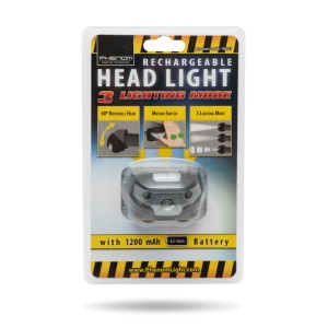 Lampă de Cap COB-LED de Înaltă Putere PHENOM cu Senzor de Mișcare, Rezistentă la Apă, Unghi Ajustabil 60°, Acumulator Li-Ion - Img 4