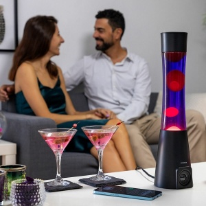 Lampă de Lavă Retro cu Difuzor Bluetooth 5.0, Multifuncțională, Design Modern, Luminoasă și Relaxantă, Ideală pentru Petreceri și Meditație, 42 cm