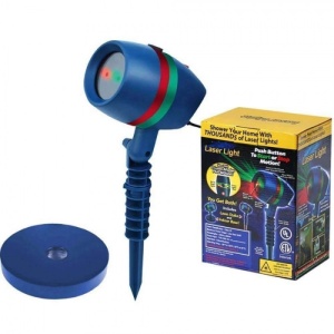 Proiector Laser Rotativ Exterior - Iluminare Craciun, Rezistent la Apa, Rosu si Verde, Acoperire 60m2, Economie Energie