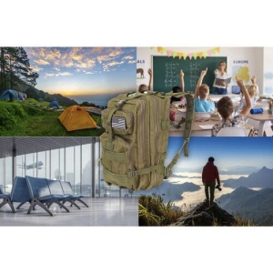 Rucsac Turistic Militar Verde 26L cu Sistem de Eliberare Rapidă, Rezistent la Apă și Uzură, Perfect pentru Drumetii și Utilizare Zilnică - Img 5