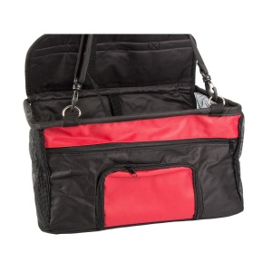 Scaun Auto Multifuncțional pentru Transport Câini și Pisici, Pat Portabil și Sigur, Dimensiuni Universal 40x30x22 cm, Cu Lesă Ajustabilă și Buzunar Accesorii - Img 6
