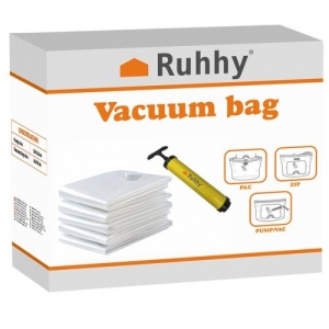 Set Pungi Vacuum 10 Bucăți + Pompă de Aspirație Aer, Reducere Volum 80%, Reutilizabile, Economie Spațiu - Img 5
