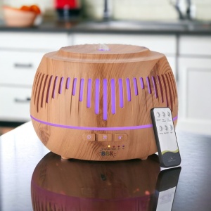 Umidificator Ultrasonic Profesional BBK®, cu Difuzor Pentru Uleiuri Esențiale, 7 Culori Interschimbabile si Telecomanda - Img 1