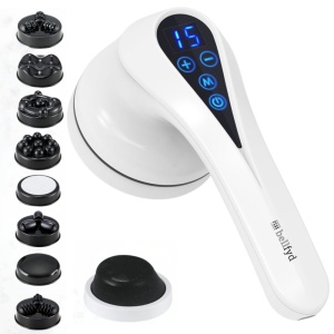 Aparat de Masaj Anticelulitic Profesional BellFyd® – 8 Capete, 5 Moduri, 6 Trepte, Reîncărcabil, Alb-Negru - Img 2
