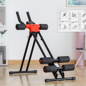 Aparat pentru exerciții abdominale, pliabil,  cu ghid pentru exercitii
