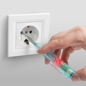 Creion Detector de Tensiune Fără Contact cu LED Roșu, 70-250 V AC/70-600 V AC, Funcție de Testare Polaritate și Continuitate, Alimentat cu Baterie - Img 2