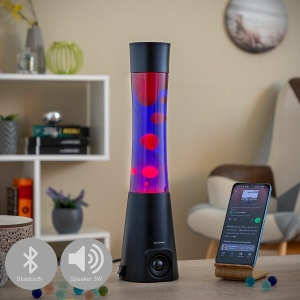 Lampă de Lavă Retro cu Difuzor Bluetooth 5.0, Multifuncțională, Design Modern, Luminoasă și Relaxantă, Ideală pentru Petreceri și Meditație, 42 cm