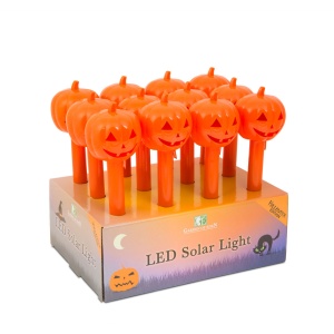 Lampa Solara Decorativa Model Dovleac Halloween – Lumina de Ghidare si Decor Exterior, Aprindere Automata, Rezistenta la Apa, Instalare Simplă, 6,7x6,7x21,5 cm - Img 3