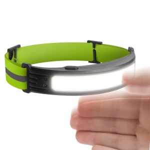 Lanternă Frontală LED COB Control Gestual - Luminozitate Duală Roșu/Alb, Baterie 800 mAh, Rezistentă la Apă IP54, Ideală pentru Activități în Aer Liber și Urgențe - Img 1