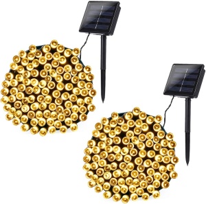 Pachet 2 bucati x Instalatie LED cu Panou Solar, Pentru Exterior, Lumini Solare cu 8 Moduri de Lucru, 12 - 100 Metri Lungime - Img 4