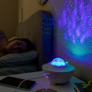 Proiector de Stele LED și Laser cu Difuzoare Bluetooth, Telecomandă și Temporizator - Ambient Perfect pentru Casa Ta - Img 2