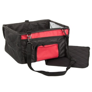 Scaun Auto Multifuncțional pentru Transport Câini și Pisici, Pat Portabil și Sigur, Dimensiuni Universal 40x30x22 cm, Cu Lesă Ajustabilă și Buzunar Accesorii - Img 7