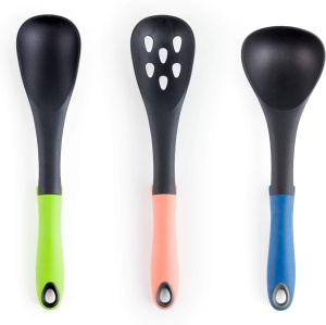 Set de 6 Ustensile de Bucătărie Rezistente la Căldură cu Mânere Ergonomice Colorate – Ideal pentru Oale și Tigăi Antiaderente - Img 5