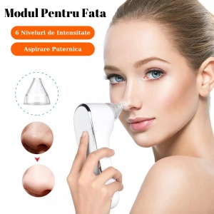 Aspirator Nazal Electric 2 in 1 BBK®, Pentru Bebelusi si Copii, Portabil si Ultra Silentios, 6 Trepte de Viteza, cu Acumulator 850 mAh