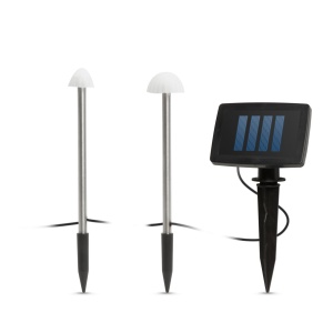 Lampă Solară de Grădină - Set 12 Ciuperci LED Alb Cald, Efect Feeric, Moduri Iluminare Variate, Panou Solar Integrat, Instalare Ușoară și Versatilă, 24 cm x 4 m - Img 2