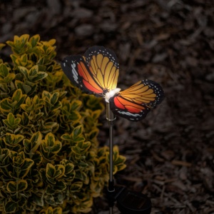 Lampă Solară LED Model Fluture, 65 cm, Iluminare Automată și Energie Solară, Design Feeric, Garden of Eden - Alb Rece, Autonomie 6-8 ore - Img 1