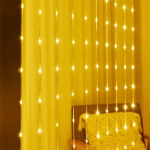 Lumină LED Pentru Craciun, Instalatie de Perdea, 8 Moduri de iluminare, potrivite pentru dormitor, interior, exterior, nunți, petreceri. - Img 3