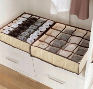 OrganizatOrganizator Pliabil pentru Sertar cu 24 de Compartimente || 34 cm x 30 cm x 10 cm || C2or Bej Pliabil pentru Sertar cu 24 de Compartimente || 34 cm x 30 cm x 10 cm