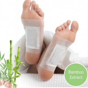 Plasturi Detoxifiere Pentru Talpi cu Bamboo || 10 Plasturi detox || Aplicare pe tălpile picioarelor timp de 6-8 ore
