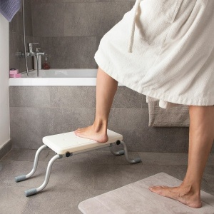 Scaun de Baie Antiderapant Reglabil 2 în 1, Ergonomic, Multifuncțional cu Orificii de Drenaj, pentru Copii și Adulți, Suportă 120 kg - Img 4