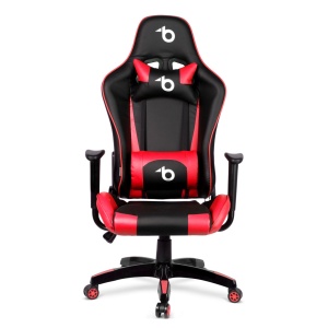 Scaun de gaming ergonomic cu suport lombar și gât, înălțime reglabilă, negru/roșu Puncte cheie: - Img 4