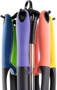 Set de 6 Ustensile de Bucătărie Rezistente la Căldură cu Mânere Ergonomice Colorate – Ideal pentru Oale și Tigăi Antiaderente - Img 6