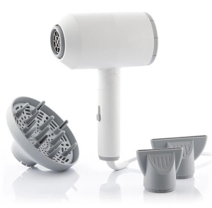 Uscator de par Ionic, cu accesorii Ventio, Pliabil 1600W ALB/GRI
