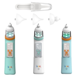 Aspirator nasal electric BBK® pentru bebeluși - 5 niveluri de aspirație, funcție muzicală și luminoasă, încărcare automată și eficientă