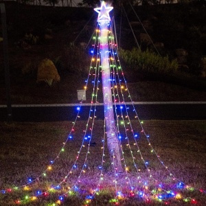 Instalație MULTICOLORA Luminoasă Crăciun cu Stea Luminoasa pentru Exterior - Interior - Img 3