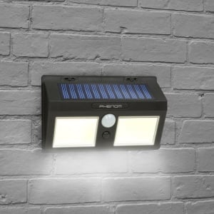 Lampa Proiector de Perete cu Detector de Mișcare, 3 LED-uri COB Rotative, Panou Solar de Capacitate Mare - Img 1