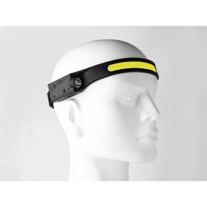 Lanterna de Cap LED Ultra-Performantă, 350 Lumeni, Senzor de Mișcare, 4 Moduri Iluminare, Încărcare USB - Ideală pentru Diverse Activități - Culoare Negru
