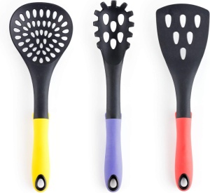 Set de 6 Ustensile de Bucătărie Rezistente la Căldură cu Mânere Ergonomice Colorate – Ideal pentru Oale și Tigăi Antiaderente - Img 7