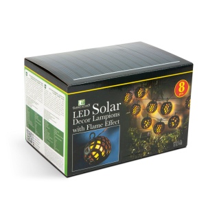 Șir de Lumini Solare Suspendate cu Efect de Flacără, 8 Sfere, 140cm - Iluminare Ambientală Efect Flacără pentru Grădină/Terasă - Img 4