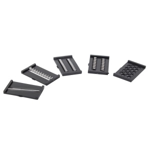 Taietor de Legume Multifuncțional 3 în 1 cu Bol și Strecurătoare – Lamație Eficientă, Ușor de Curățat, Design Ergonomic, 21 x 10.5 cm, Alb