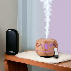 Umidificator Ultrasonic Profesional BBK®, cu Difuzor Pentru Uleiuri Esențiale, 7 Culori Interschimbabile si Telecomanda - Img 8