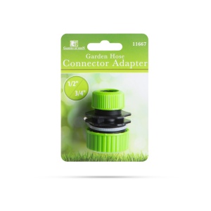 Adaptor Conector Furtun de Gradina - Plastic Durabil - Compatibil 1/2" și 3/4" - Verde/Negru - Ușor de Aplicat - Img 2