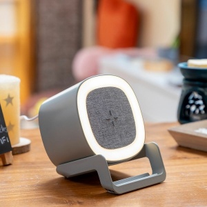 Boxă Bluetooth Inovatoare cu Încărcare Wireless și LED – Portabilă, Multifuncțională, Control Tactil, Lumina Duală, Compatibilă Universal - Img 7