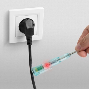 Creion Detector de Tensiune Fără Contact cu LED Roșu, 70-250 V AC/70-600 V AC, Funcție de Testare Polaritate și Continuitate, Alimentat cu Baterie - Img 3