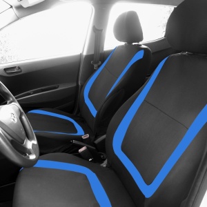 Huse Auto Universale CARGUARD - Protecție Premium, Design Elegant, Instalare Ușoară, Compatibilitate Universală, Albastru și Negru, Set Complet pentru Scaune și Tetiere - Img 1