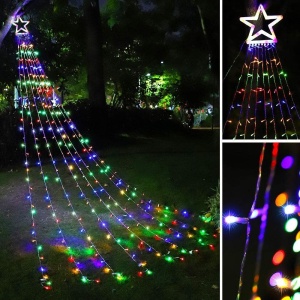 Instalație MULTICOLORA Luminoasă Crăciun cu Stea Luminoasa pentru Exterior - Interior - Img 4