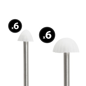 Lampă Solară de Grădină - Set 12 Ciuperci LED Alb Cald, Efect Feeric, Moduri Iluminare Variate, Panou Solar Integrat, Instalare Ușoară și Versatilă, 24 cm x 4 m - Img 3