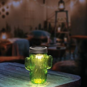 Lampă Solară LED în Formă de Cactus, Model Eden - 30 mm, Alb Rece - Rezistentă la Intemperii, Aprindere Automată, 145 x Ø70 mm - Img 1