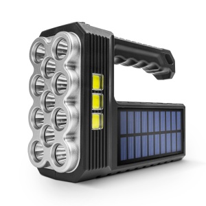 Lanternă Solară LED COB Multifuncțională - 1000 Lumeni, 1200 mAh, MicroUSB, IP55 - Soluție de Iluminat Eficientă și Versatilă Pentru Exterior - Img 3