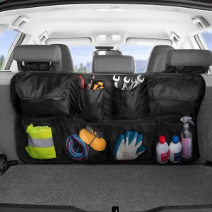 Organizator portbagaj mașini - 8 compartimente pentru depozitarea ordonată a obiectelor în mașină. Ideal pentru călătoriile lungi și utilizarea zilnică.