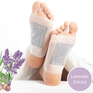 Plasturi Detoxifiere Pentru Talpi cu Lavanda || 10 Plasturi detox || Aplicare pe tălpile picioarelor timp de 6-8 ore || 