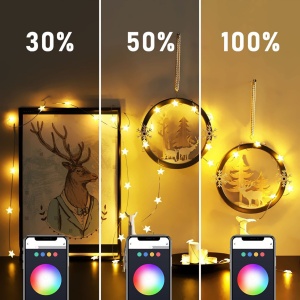 Sir de Lumina Inteligenta LED RGBIC USB, 20 LED-uri, Bluetooth, Control Mobil & Telecomanda, 2m, pentru Interior si Exterior, Efecte Luminoase Personalizabile - Descoperiti Magia Luminii - Img 3